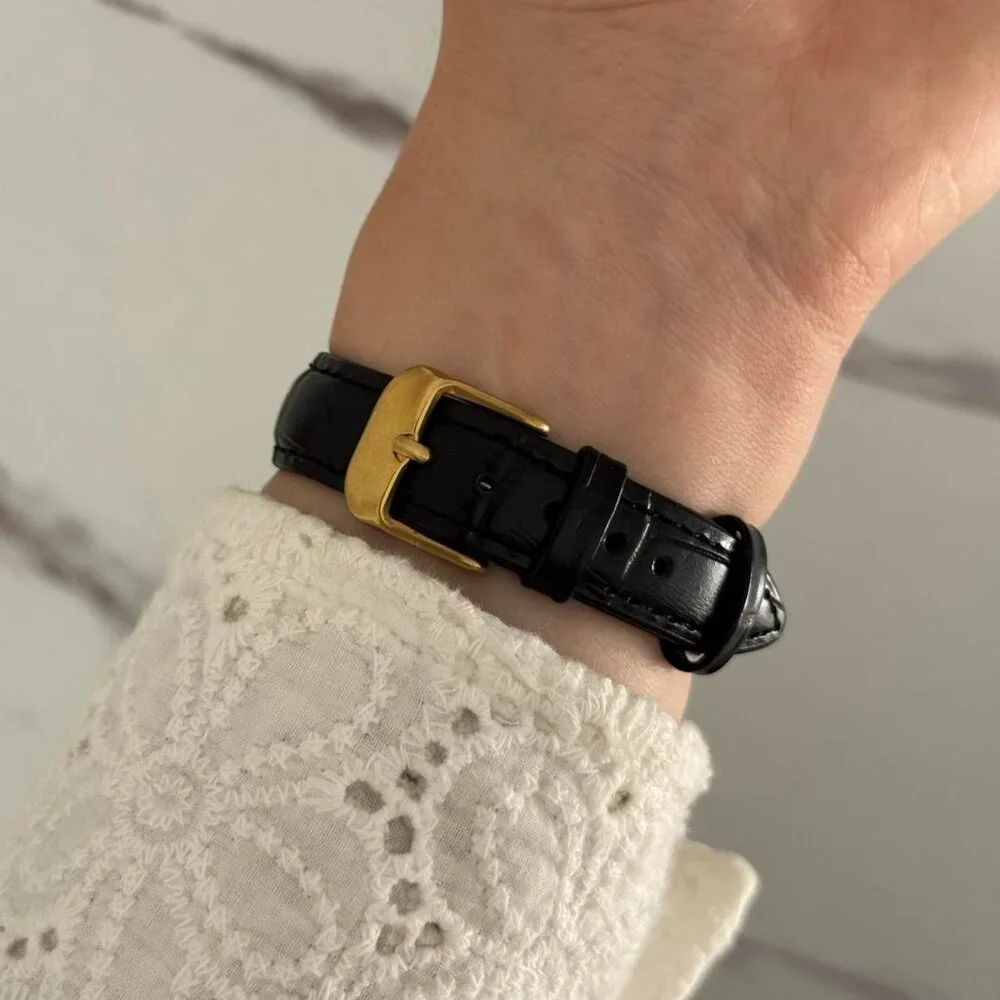 SKU0136 Retro Gold Black Women Asymmetrical Watch Bracelet + gift bag‎